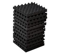 Echwave Confezione da 12 autoadesivi in schiuma fonoassorbente ad alta densità, acustici per casse per uova, 2 x 30 x 30 cm