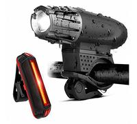 Echwave Luci per Bici Luci per Bicicletta Anteriore e Posteriore USB Set di luci per Bicicletta Ricaricabile Super Bright Anteriore e Posteriore Torcia LED Posteriore