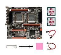 Echwave Scheda Madre+2XE5 2630 V2 CPU+ SATA+ Interruttore+Baffle+Grasso Termico+Pad Termico LGA2011 M.2 NVME X79 Scheda Madre