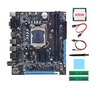Echwave Scheda Madre Desktop H110+CPU G3930+2XDDR4 4GB 2133Mhz RAM+ SATA+ Interruttore+Grasso Termico+Pad Termico LGA1151