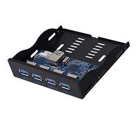 Echwave USB 3.0 - Disco anteriore a 4 connettori con piastra anteriore per 3,5 dischetti a 19 USB 3.0 hub scheda con 4 connettori