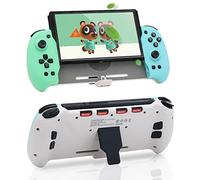 ECHZOVE Impugnatura controller OLED per Nintendo Switch, controller ergonomico per interruttore OLED e interruttore con induzione a gravità del giroscopio a sei assi, doppia vibrazione del motore