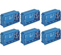 ECI ELETTROFORNITURE 6 PEZZI Scatola incasso rettangolare 4M azzurro - V71304