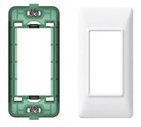 ECI ELETTROFORNITURE KIT Supporto 1M per pannelli + PLACCA DA PANNELLO PLANA 14626 + 14666.01 BIANCO