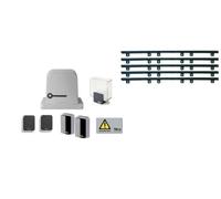 ECI ELETTROFORNITURE NICE ROBO 600 Kit motore cancello scorrevole 600kg 230V ROBO600 centrale integrata BUS T4 - RO600KCE + 5 METRI CREMAGLIERA NYLON