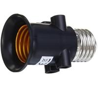 ECI ELETTROFORNITURE Portalampada Porta Lampade E27 Rubacorrente con Doppia Presa 10a Ruba Corrente