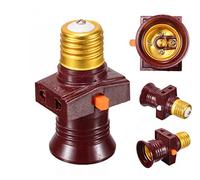 ECI ELETTROFORNITURE PORTALAMPADE E27 RUBACORRENTE CON DOPPIA PRESA 10A + INTERRUTTORE RUBA CORRENTE