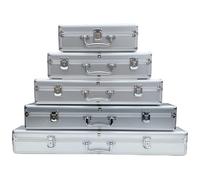 ECI - Valigetta in alluminio, allungata, vuota, 60 x 10 x 10 cm (lunghezza x larghezza x altezza), per strumenti di misurazione, per la conservazione di oggetti