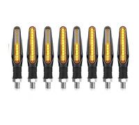 ECKBRJA Indicatori Direzione Motociclette Indicatori Direzionali Lampeggiatore Lampada Che Scorre Luci Lampeggianti Per Bajaj Per Pulsar 200 NS Indicatori direzione(8 pezzi)