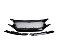 ECKBRJA Kit Rivestimento Griglia Anteriore Paraurti Griglia Racing per Civic FK7 FK8 FC JS N1 Style Type-R FRP Griglia Anteriore dell'auto(Nero Brillante)