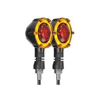 ECKBRJA Luci Direzione Motociclette Lampeggianti Sequenziali Lampeggianti 12 V Per R6 R3 R1 R7 R125 YZF R25 Per MT 07 09 03 Indicatori direzione(ROSSO,2 PEZZI)