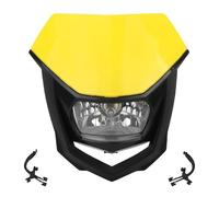 ECKBRJA Per Accessori Fanali Motori Per Suzuki Universal Enduro Motocross Protezione lampada frontale(Giallo)