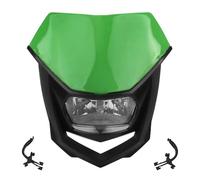 ECKBRJA Per Accessori Fanali Motori Per Suzuki Universal Enduro Motocross Protezione lampada frontale(VERDE)