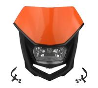 ECKBRJA Per Accessori Fanali Motori Per Suzuki Universal Enduro Motocross Protezione lampada frontale(Arancia)