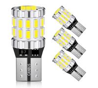 Eckerdromk 4 Pcs Lampadine Auto, Luci Posizione Targa, 6000K Bianco Sensa Errore Lampada, Senza Errori 12V Luci Interne, Plafoniera Aspettare per Luce Interno, Interior Segnale, Cupola, Cruscotto