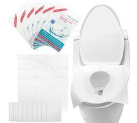 Eckerdromk 60 Pezzi Copriwater Usa e Getta, Copri Tavoletta Wc Getta, Copri Water Viaggio Biodegradabili, Coprisedile Tascabile per Adulti e Bambini in Carta, Copriwater Monouso Antibatterico