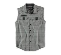 Ecko Unltd. da Uomo Di Guerra Intrecciato con Bottoni Camicia,Grigio,x-Small