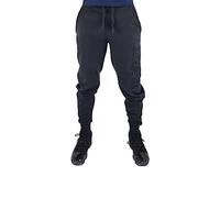 Ecko Unltd. Pantaloni della tuta da jogging da uomo Urban Designer in cotone stampato con logo goffrato, nero, grigio, Nero , XL