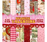 Eclectic Valentine Craft Paper: Antique Hearts, Roses & Lace Designs