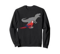 Eclectus Pappagallo con T Rex Shadow Bird Lovers Felpa