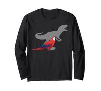 Eclectus Pappagallo con T Rex Shadow Bird Lovers Maglia a Manica