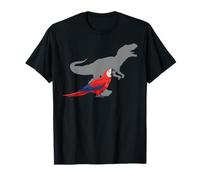 Eclectus Pappagallo con T Rex Shadow Bird Lovers Maglietta