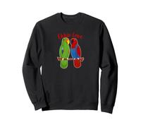 Eclectus Parrot Adorabile Coppia Carino Disegno Ekkie Amore Felpa