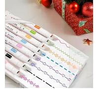 Eclet Rullo lineare, matite colorate, evidenziatori, 6 diverse forme curve per journaling, lettere, biglietti, appunti, scrapbooking