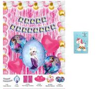 ECLET Set di 38 decorazioni per compleanno con palloncini e striscioni per bambini (1 pezzo) con borsa