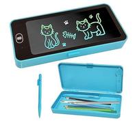 Eclet Tavoletta multifunzione per scrittura e geometria per bambini - Smart Pencil Box con LCD Writing Pad, set di bussole e organizer di cancelleria - Kit di forniture scolastiche tutto in uno per