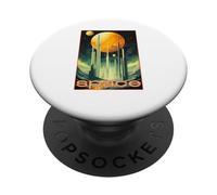 Eclipse 2023 | Annular Solar Retro Future Eclipse Design Tee PopSockets PopGrip Adesivo