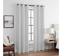 Eclipse Andover - Tende oscuranti con occhielli per camera da letto (2 pannelli), 106,7 x 241,3 cm, colore: bianco