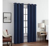 Eclipse Andover - Tende oscuranti termiche a tripla trama per camera da letto (2 pannelli), 106,7 x 160 cm, colore: blu navy