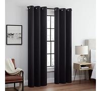 Eclipse Andover - Tende oscuranti termiche a tripla trama per camera da letto (2 pannelli), 106,7 x 241,3 cm, colore: Nero