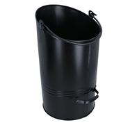 Eclipse Coal Hod Black Metal Ash Tidy Bin porta carbone bruciatore legna fuoc...