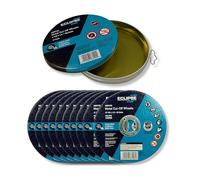 ECLIPSE Professional Tools A60V125 Dischi da taglio ultrasottili 125 x 1.0 mm, calore minimo, perdita di materiale ridotta, per metallo, ceramica, vetro e materiali compositi, Confezione da 10 lame