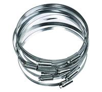 Eclipse Professional Tools ECW1-7 W1, confezione da 10 fascette stringitubo a vite senza fine in acciaio dolce da 130-160 mm (5 ⅛" - 6 ¼")