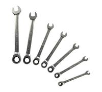 Eclipse Professional Tools ERWFIX7PS Set di 7 Chiavi a Cricchetto con Testa Fissa - 8-19mm, Acciaio Cromo Vanadio, 90 Denti, Alta Coppia, Finitura Satinata, per Auto e Manutenzione