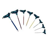 Eclipse Professional Tools ETGHK8PS Set di chiavi esagonali metriche con impugnatura a T codificate a colori