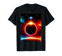 Eclipse Space Galaxy UFO Moon Day Astronomia cosmica Maglietta