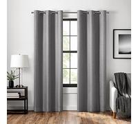 Eclipse Welwick - Tenda oscurante per finestra a spina di pesce, con chiusura magnetica per camera da letto (1 pannello), 101,6 x 213,4 cm, grigio chiaro