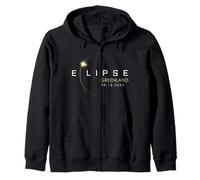 Eclissi di Groenlandia 2026 Agosto 12 Total Solar Eclipse Felpa con Cappuccio