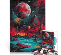 Eclissi rossa Puzzle 1000 pezzi per adolescenti Giocattoli che creano dipendenza e sfidano l'intelligenza del cervello Lista dei desideri con Babbo Natale 38x26cm