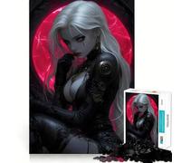 Eclissi Scarlatta︰ Guerriero Oscuro Puzzle da 1000 pezzi per adolescenti Gioco di sfida mentale Hobby tranquillo Taglio preciso Regalo stagionale (50x75cm)
