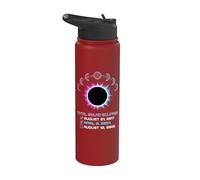 Eclissi solare 2026 2024 2017 Total Solar-Eclipse 26 Stainless Steel Insulated Water Bottle