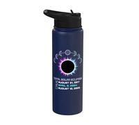 Eclissi solare 2026 2024 2017 Total Solar-Eclipse 26 Stainless Steel Insulated Water Bottle