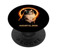 Eclissi solare Gatto 12 agosto 2026 Space Art PopSockets PopGrip Adesivo