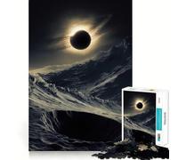 Eclissi solare su paesaggio alieno Puzzle da 1000 pezzi per adolescenti Puzzle per migliorare la memoria Rilassante e confortevole Taglio preciso Regalo festivo (38x52cm)