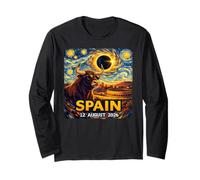 Eclissi Solare Totale 12 Agosto 2026 Notte Stellata Toro Spagna Maglia a Manica