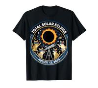 Eclissi Solare Totale 12 Agosto 2026 Telescopio per osservare Le Stelle dei Gatti Maglietta